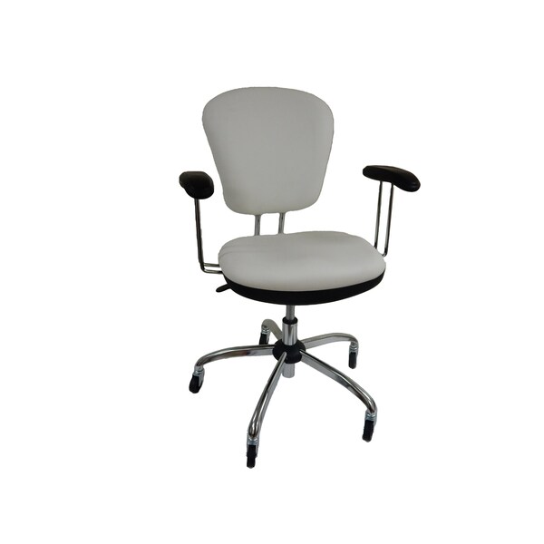 Lab Chair Desk Vinyl Seat Back 300 lb. Seat Capacity Armrests